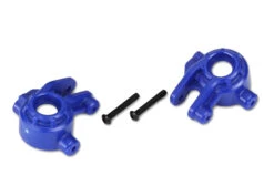 Traxxas Front & Rear Extreme Heavy Duty Steering Blocks (Blue) W/ Hardware: For Use With #9080 Upgrade Kit