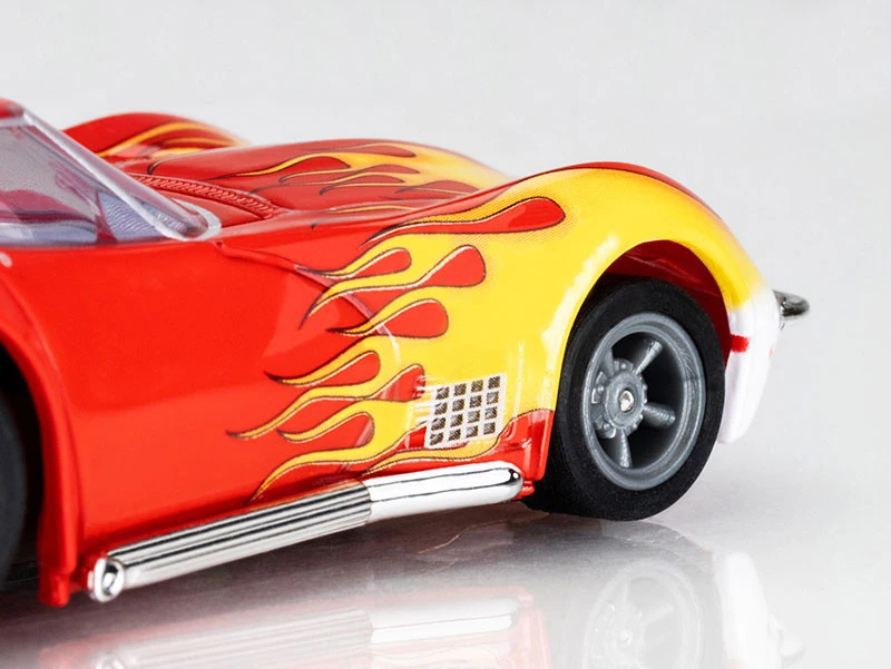 AFX 1970 Corvette Red W/Yellow Wildfire Mega G+ HO Slot Car 10 AFX 1970 Corvette Red W/Yellow Wildfire Mega G+ HO Slot Car - Image 8