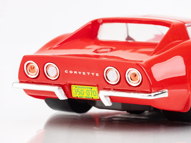 AFX 1970 Corvette Red W/Yellow Wildfire Mega G+ HO Slot Car 8 AFX 1970 Corvette Red W/Yellow Wildfire Mega G+ HO Slot Car - Image 6