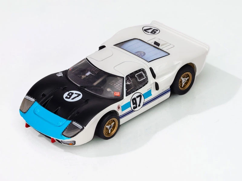 AFX Ford GT40 MKII 1966 Daytona #97 White/Black/Blue Mega G+ HO Slot Car 3 AFX Ford GT40 MKII 1966 Daytona #97 White/Black/Blue Mega G+ HO Slot Car