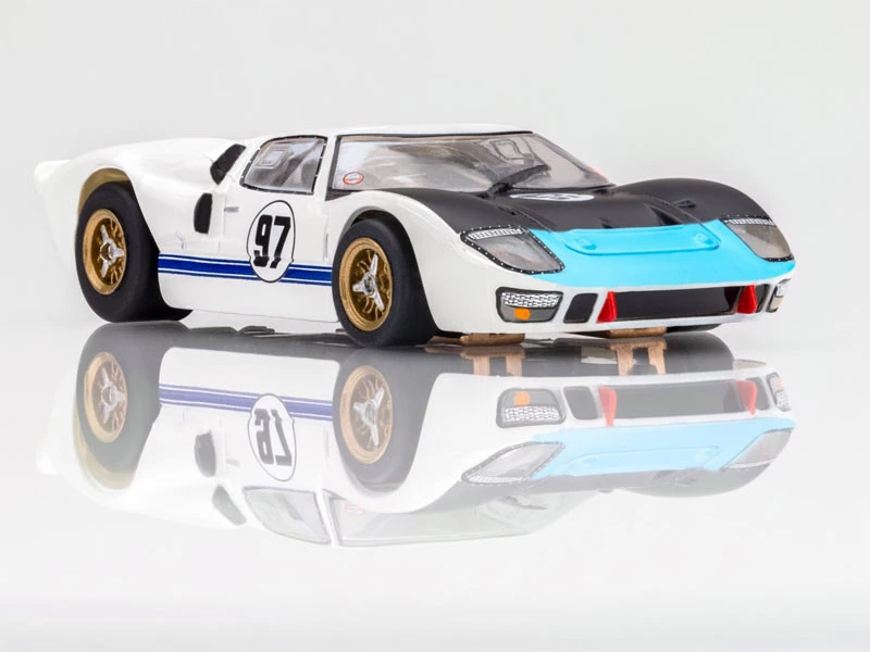 AFX Ford GT40 MKII 1966 Daytona #97 White/Black/Blue Mega G+ HO Slot Car 8 AFX Ford GT40 MKII 1966 Daytona #97 White/Black/Blue Mega G+ HO Slot Car - Image 6