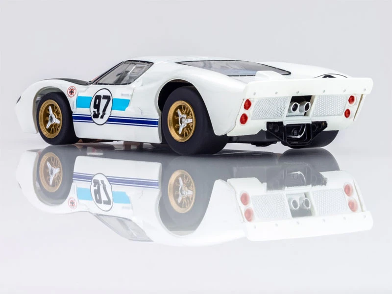 AFX Ford GT40 MKII 1966 Daytona #97 White/Black/Blue Mega G+ HO Slot Car 7 AFX Ford GT40 MKII 1966 Daytona #97 White/Black/Blue Mega G+ HO Slot Car - Image 5