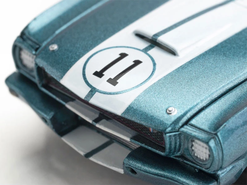 AFX 1965 Shelby Mustang GT350R Mark Donohue Blue/White Mega G+ HO Slot Car 12 AFX 1965 Shelby Mustang GT350R Mark Donohue Blue/White Mega G+ HO Slot Car - Image 10