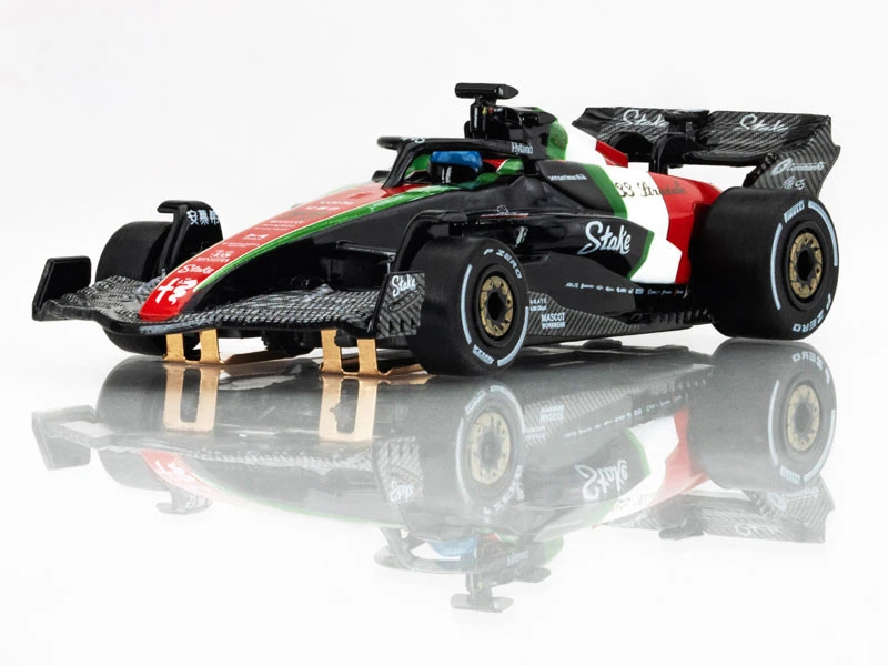 AFX Alfa Romeo F1 Monza #77 - Valtteri Bottas 2023 Mega G+ HO Slot Car 4 AFX Alfa Romeo F1 Monza #77 - Valtteri Bottas 2023 Mega G+ HO Slot Car - Image 2
