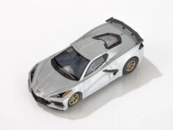 AFX Corvette C8 Ceramic Matrix Metallic Silver Mega G+ HO Slot Car