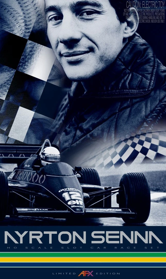 AFX Ayrton Senna Limited Edition Mega G+ HO Slot Car Race Set 3 AFX Ayrton Senna Limited Edition Mega G+ HO Slot Car Race Set