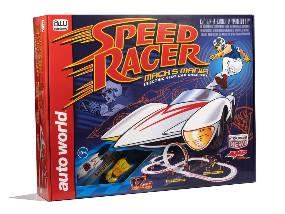 Auto World Speed Racer Mach 5 Mania 17-Foot HO Slot Car Race Set 3 Auto World Speed Racer Mach 5 Mania 17-Foot HO Slot Car Race Set