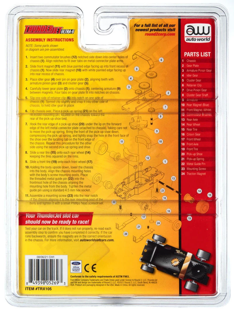 Auto World Thunderjet Deluxe Pit Kit (w/Ford Mustang Body) HO Slot Car 4 Auto World Thunderjet Deluxe Pit Kit (w/Ford Mustang Body) HO Slot Car - Image 2