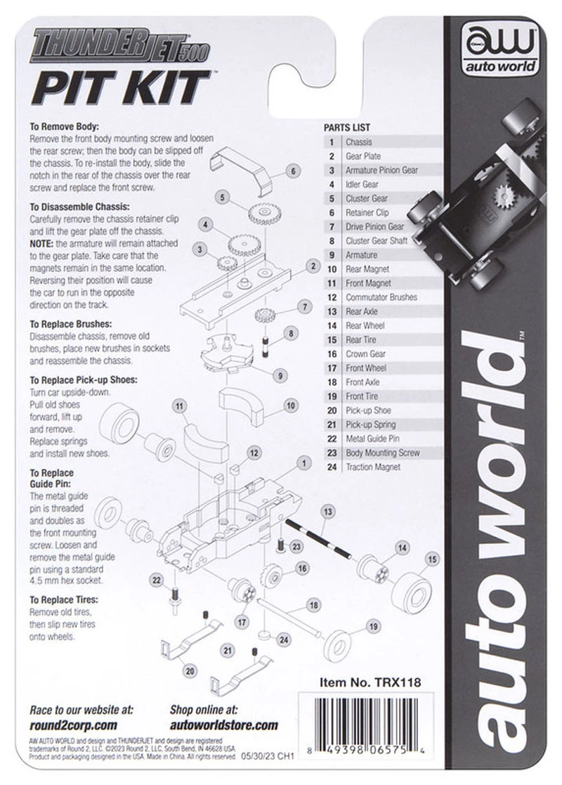 Auto World ThunderJet 500 (Metal Guide Pin) Pit Kit 4 Auto World ThunderJet 500 (Metal Guide Pin) Pit Kit - Image 2