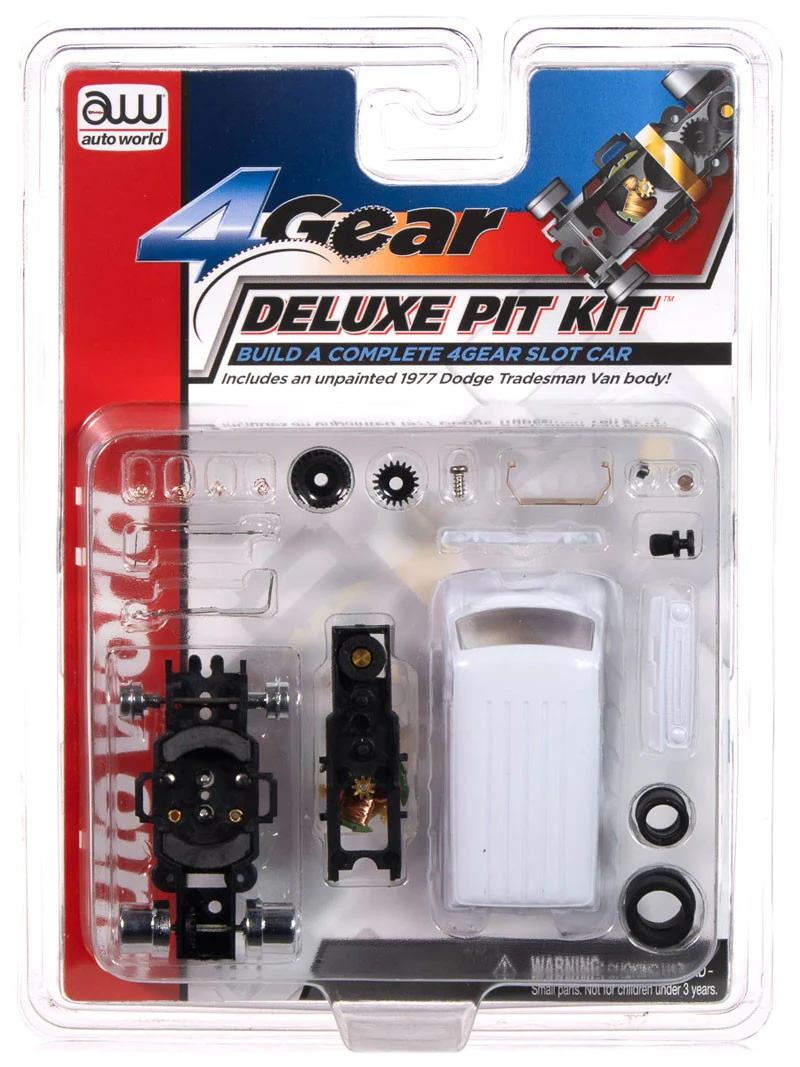 Auto World 4Gear Deluxe Pit Kit (with 1977 Dodge Tradesman Van Body) HO Slot Car 3 Auto World 4Gear Deluxe Pit Kit (with 1977 Dodge Tradesman Van Body) HO Slot Car