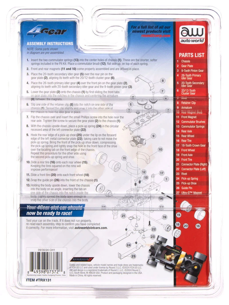 Auto World 4Gear Deluxe Pit Kit (with 1977 Dodge Tradesman Van Body) HO Slot Car 4 Auto World 4Gear Deluxe Pit Kit (with 1977 Dodge Tradesman Van Body) HO Slot Car - Image 2