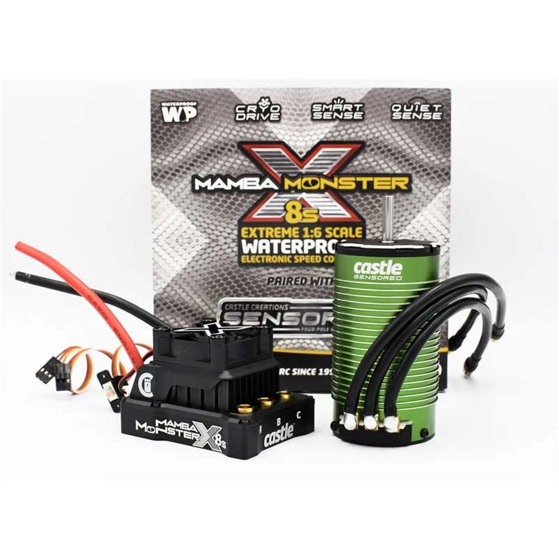 Castle Creations 1/6 Mamba Monster X 8S 33.6V ESC W/1717-1650KV Brushless Motor 4 Castle Creations 1/6 Mamba Monster X 8S 33.6V ESC W/1717-1650KV Brushless Motor - Image 2
