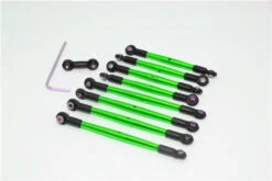 GPM Complete Green Aluminum Tie Rod & Pushrod Set For 1/16 E-Revo & Summit