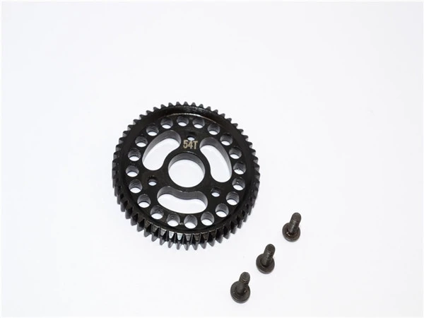 GPM Black Steel 54-Tooth 32P/0.8M Spur Gear For 4x4 Slash Stampede Rustler Jato T-Maxx 3.3 3 GPM Black Steel 54-Tooth 32P/0.8M Spur Gear For 4x4 Slash Stampede Rustler Jato T-Maxx 3.3