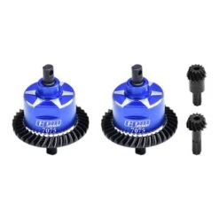 GPM Blue 4140 Carbon Steel And 7075 Alloy Front And Rear Complete Differential For Mini Maxx/XRT