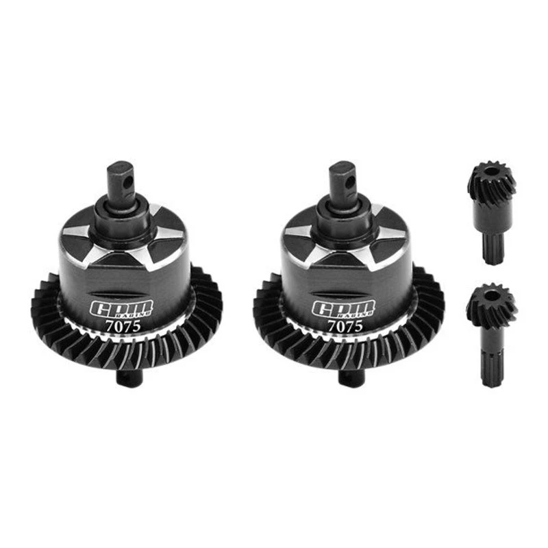 GPM Black 4140 Carbon Steel And 7075 Alloy Front And Rear Complete Differential For Mini Maxx/XRT 3 GPM Black 4140 Carbon Steel And 7075 Alloy Front And Rear Complete Differential For Mini Maxx/XRT