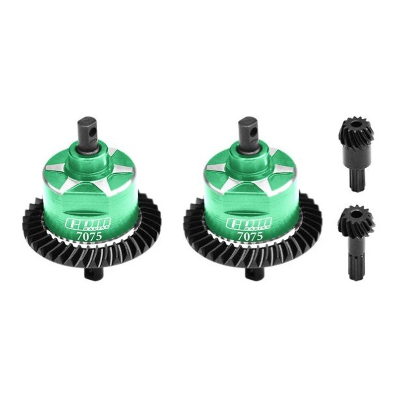 GPM Green 4140 Carbon Steel And 7075 Alloy Front And Rear Complete Differential For Mini Maxx/XRT 3 GPM Green 4140 Carbon Steel And 7075 Alloy Front And Rear Complete Differential For Mini Maxx/XRT