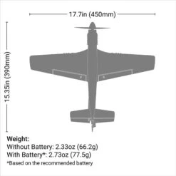 Hobbyzone P-51D 450mm RTF Ready-to-Fly With SAFE RC Airplane -RC Superstore HBZ 1251 16 70009.1737007155