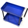 Integy 1/10 Scale Model (Blue) 2-Tier Rolling Metal RC Storage Organizer Cart -RC Superstore INTC29522BLUE 50616.1651523959