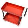 Integy 1/10 Scale Model (Red) 2-Tier Rolling Metal RC Storage Organizer Cart