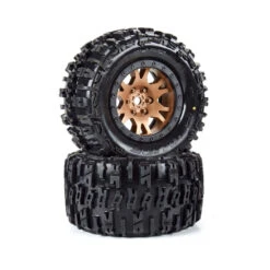 Pro-Line Limited Edition Trencher Pro-Loc F/R Mounted 24mm Bronze/Black Impulse (2) For X-Maxx