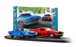 Scalextric American Street Dual (1970s Chevrolet Camaro Vs 1970s Ford Mustang) 1/32 Slot Car Set -RC Superstore SCA C1429T 2 26947.1643825952