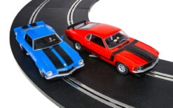 Scalextric American Street Dual (1970s Chevrolet Camaro Vs 1970s Ford Mustang) 1/32 Slot Car Set -RC Superstore SCA C1429T 3 49046.1643825952
