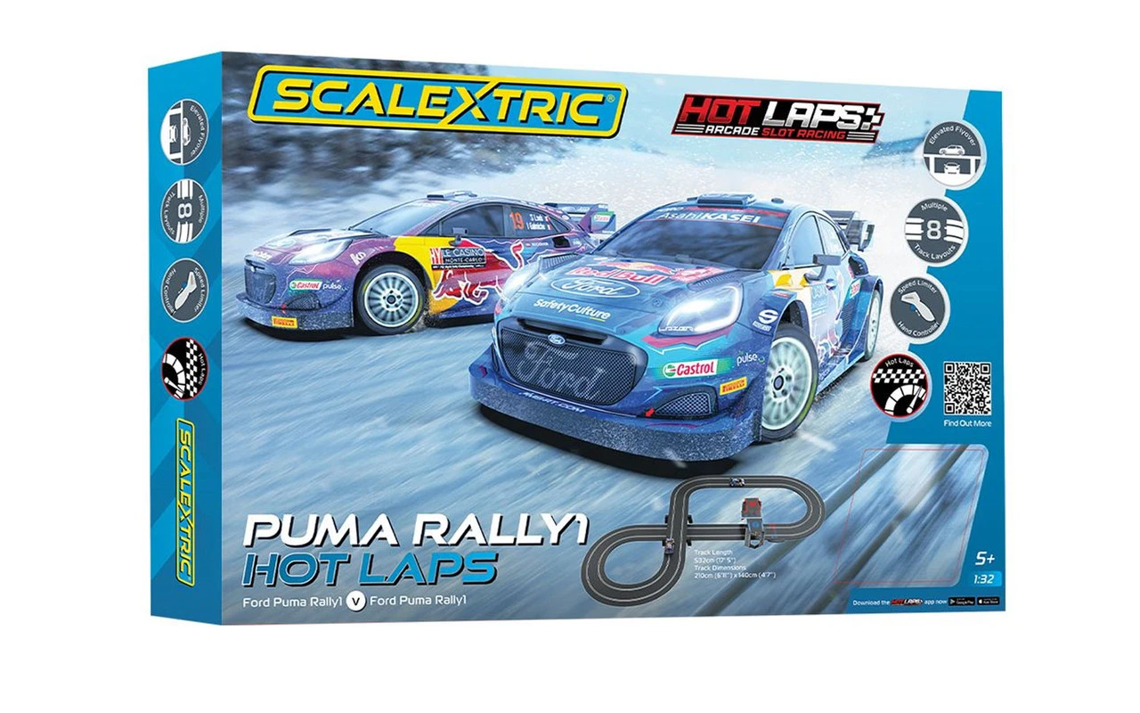 Scalextric Puma WRC Hot Laps 1/32 Slot Car Track Set 3 Scalextric Puma WRC Hot Laps 1/32 Slot Car Track Set
