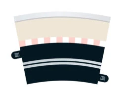 Scalextric 1/32 Single Lane Radius 3 Curve 22.5 (4)