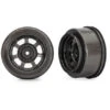 Traxxas Dirt Oval Graphite Gray Dual Profile (2.2” Outer, 3.0” Inner) Wheels (2WD Front Only) (2) -RC Superstore TRA10471X 87388.1750172254