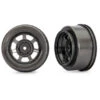 Traxxas Dirt Oval Graphite Gray Dual Profile (2.2” Outer, 3.0” Inner) Wheels (4WD Front/rear, 2WD Rear Only) (2) -RC Superstore TRA10472X 93980.1750172864