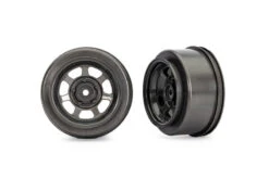 Traxxas Dirt Oval Graphite Gray Dual Profile (2.2” Outer, 3.0” Inner) Wheels (4WD Front/rear, 2WD Rear Only) (2)