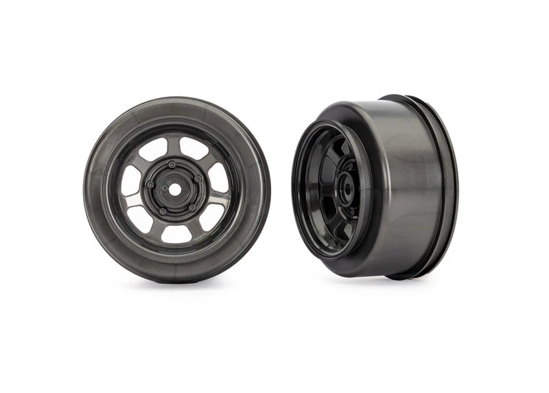 Traxxas Dirt Oval Graphite Gray Dual Profile (2.2” Outer, 3.0” Inner) Wheels (4WD Front/rear, 2WD Rear Only) (2) 3 Traxxas Dirt Oval Graphite Gray Dual Profile (2.2” Outer, 3.0” Inner) Wheels (4WD Front/rear, 2WD Rear Only) (2)