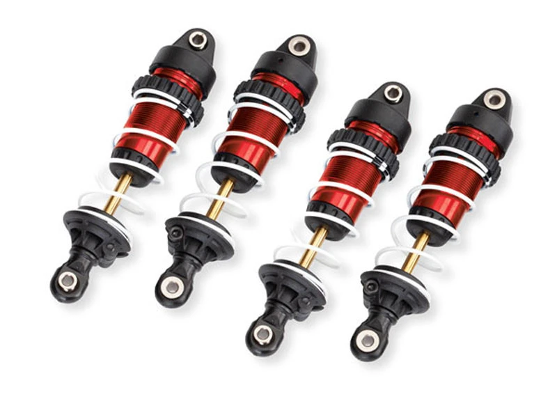 Traxxas Mini Maxx Red Aluminum GTR Shocks 3 Traxxas Mini Maxx Red Aluminum GTR Shocks