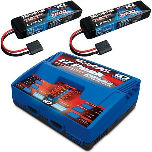 Traxxas EZ-Peak DUAL LiPo Charger & 2x 7600mAh 2S Batts SPARTAN BRUSHLESS COMBO 3 Traxxas EZ-Peak DUAL LiPo Charger & 2x 7600mAh 2S Batts SPARTAN BRUSHLESS COMBO