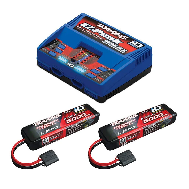 Traxxas 2990 EZ-Peak Dual Charger W/2x 3S 5000mAh LiPo Battery Completer 3 Traxxas 2990 EZ-Peak Dual Charger W/2x 3S 5000mAh LiPo Battery Completer