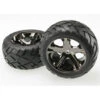 Traxxas Rear Black Chrome All-Star Wheels W/Anaconda Tires: Stampede, Rustler -RC Superstore TRA3773A 2 52601.1562582195
