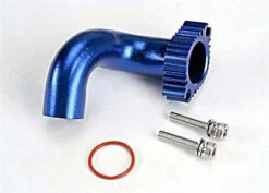 Traxxas Blue Aluminum Header For Rear Exhaust TRX 2.5 & 3.3 Engines