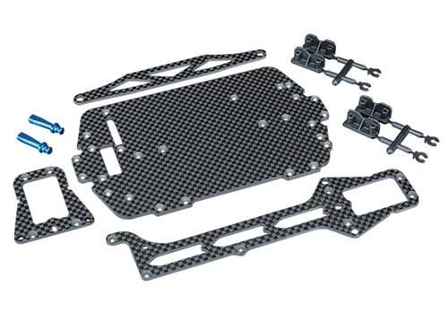 Traxxas LaTrax Carbon Fiber Chassis Conversion Kit For Teton & Rally 3 Traxxas LaTrax Carbon Fiber Chassis Conversion Kit For Teton & Rally