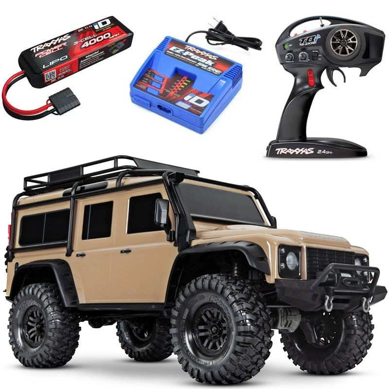 Traxxas TRX-4 Trail RC 4x4 Crawler RTR W/Land Rover Defender Body With Clipless Body W/3S LiPo COMBO 3 Traxxas TRX-4 Trail RC 4x4 Crawler RTR W/Land Rover Defender Body With Clipless Body W/3S LiPo COMBO