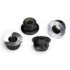 Traxxas Black Aluminum 5mm Flanged Serrated Nylon Locking Nuts (4)