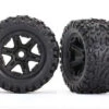Traxxas Talon EXT Tires Mounted On Black Wheels W/17mm Splined Hex