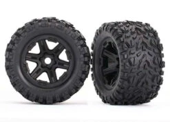Traxxas Talon EXT Tires Mounted On Black Wheels W/17mm Splined Hex