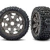 Traxxas 3.0" Gray Wheels With Belted Sledgehammer Tires (2)
