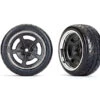 Traxxas Extra Wide Rear 2.1" Response Tires On Black With Chrome Wheels: Factory Five '33 Coupe/'35 Truck