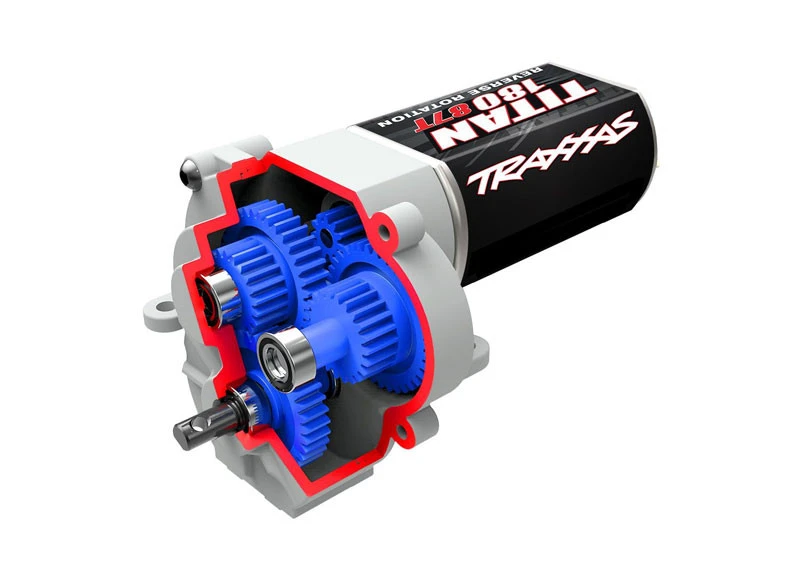 Traxxas Complete Speed Gearing Transmission (9.7:1 Reduction Ratio) With Titan 180 87T Motor 3 Traxxas Complete Speed Gearing Transmission (9.7:1 Reduction Ratio) With Titan 180 87T Motor