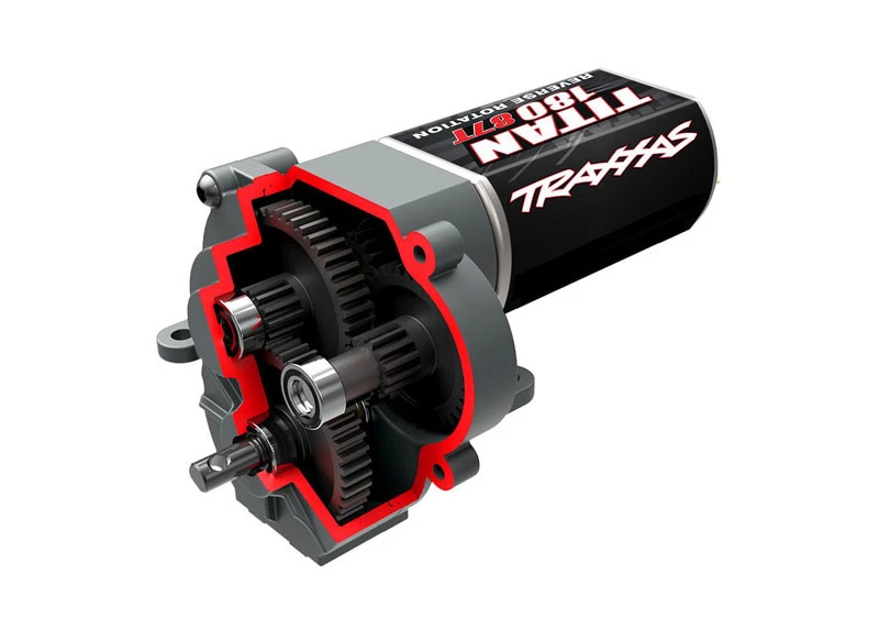 Traxxas Complete High Range Trail Gearing Transmission (16.6:1 Reduction Ratio) With Titan 180 87T Motor 3 Traxxas Complete High Range Trail Gearing Transmission (16.6:1 Reduction Ratio) With Titan 180 87T Motor