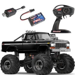 Traxxas 1/18 TRX-4MT 1979 Ford F-150 4x4 RTR RC Monster Truck W/ID Battery & USB Charger