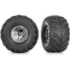 Traxxas TRX-4MT Terra Groove 3.0x1.0" Tires, 1.2" Chrome Wheels