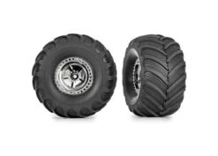 Traxxas TRX-4MT Terra Groove 3.0x1.0" Tires, 1.2" Chrome Wheels